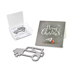 ROMINOX® Key Tool SUV / Auto (19 Funktionen) im Motiv-Mäppchen Merry Christmas