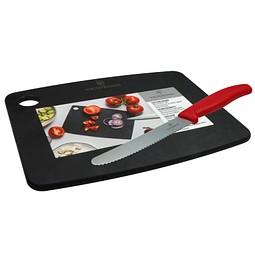 Geschenkschachtel Schneidbrett und Messer chilli red, 2-teilig