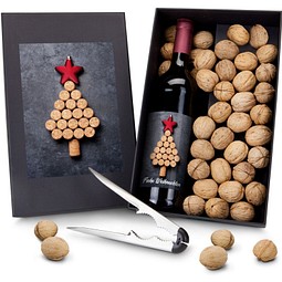 Geschenkset / Präsenteset: Wein-Ge-Nüsse, schwarz