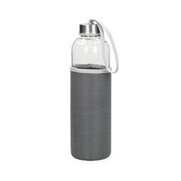 Glasflasche mit Hülle Pure, 0,7l, transparent