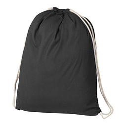 Gymbag aus Baumwolle , schwarz