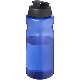 H2O Active® Eco Big Base 1L Sportflasche mit Klappdeckel, blau/schwarz