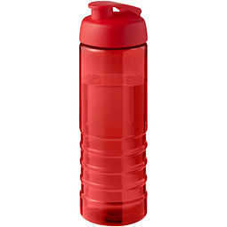 H2O Active® Eco Treble 750 ml Sportflasche mit Stülpdeckel & Trinkklappe, rot, rot