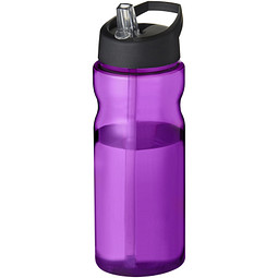 H2O Base Sportflasche mit Ausgussdeckel, 650 ml, lila,schwarz