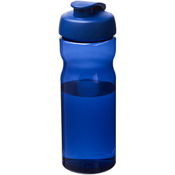 H2O Eco Sportflasche mit Klappdeckel, 650 ml, blau