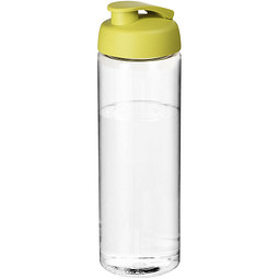 H2O Vibe Sportflasche mit Klappdeckel, 850 ml, transparent,limone