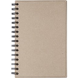 Hardcover-Notizbuch aus recyceltem Karton Caleb, Braun