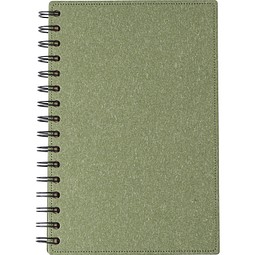 Hardcover-Notizbuch aus recyceltem Karton Caleb, Grün