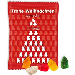 HARIBO Fruchtgummi 10g, Haus, rotes Weihnachtsmotiv