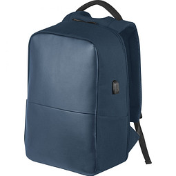 Hochwertiger Rucksack mit USB Anschluss, dunkelblau