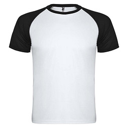 Indianapolis T-Shirt Unisex aus recyceltem Material, weiß / schwarz, L