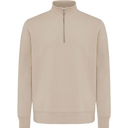 IQONIQ Elgon Quarter-Zip-Sweater aus rec. Baumwolle, desert, L
