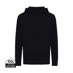 Iqoniq Rila Lightweight Hoodie aus recycelter Baumwolle, schwarz, M