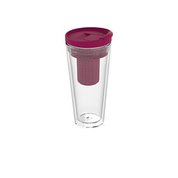 Isolierbecher Mocha mit Teesieb, transparent