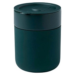 Java 330 ml Keramikbecher mit Silikonhülle und Kunststoffdeckel, grün