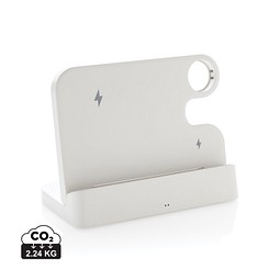Joltz dual 15W-Ladegerät aus RCS rec. ABS mit iWatch-Slot, weiß