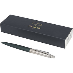 PARKER Druckkugelschreiber Jotter XL matt mit Chromverzierung, blaue Mine, grün