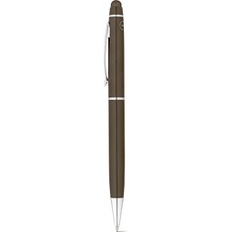 JULIE. Kugelschreiber aus recyceltes Aluminium (100 % rAL) mit Touchpen-Spitze, Gewehrmetall