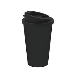 Kaffeebecher Premium Deluxe, 350 ml, schwarz/schwarz
