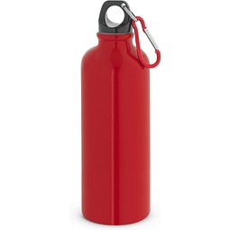 KELCE. Edelstahlflasche mit einwandiger Ausführung und Karabiner, 550 ml, Rot