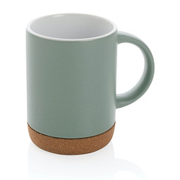 Keramikbecher mit Korkboden, grün