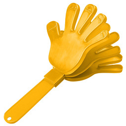 Klapper Hand einfarbig, standard-gelb