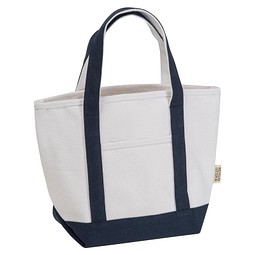 Kleine Tragetasche aus recycelter Baumwolle , beige