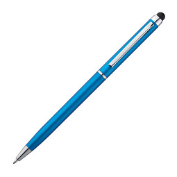 Kugelschreiber mit Touchfunktion, blaue Mine, hellblau