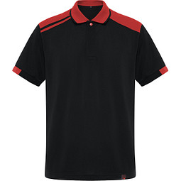 Kurzarm-Poloshirt Samurai in Farbkombination, XXXL, schwarz/rot