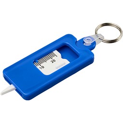 Kym Reifenprofilmesser Schlüsselanhänger aus recyceltem Material, blau