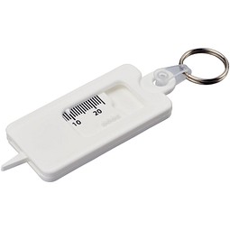 Kym Reifenprofilmesser Schlüsselanhänger aus recyceltem Material, weiss