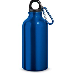 LANDSCAPE S. Aluminium-Sportflasche mit Karabiner 400 ml, Königsblau