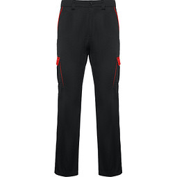 Lange Hose Trooper in Farbkombination, 46, schwarz/rot