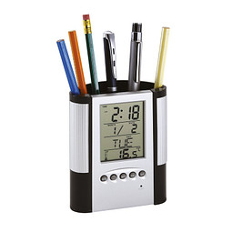 LCD-Wecker BUTLER,schwarz, silber