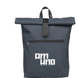 Lennon Roll-Top Recycled PU Backpack Rucksack, Navy