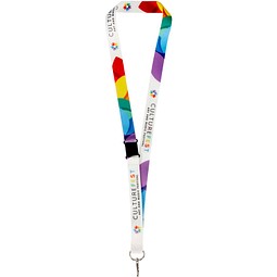 Lois Sublimation RPET-Lanyard mit Sicherheitsverschluss, schwarz, 25mm