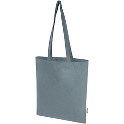 Madras Blend 140 g/m² Tragetasche aus GRS-recycelter Baumwolle 7L, grau