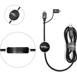 MagCable 5in1 LED long NFC, Schwarz