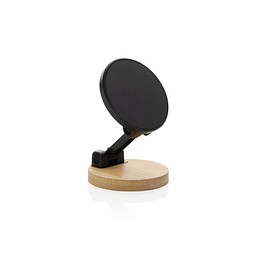 Magmount Telefonständer aus RCS rec. Kunststoff und Bambus, schwarz, braun