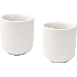 Male 90 ml Keramik Espressotassen – 2er Set, weiss