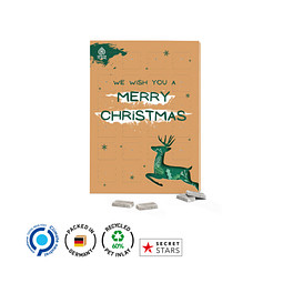 Marken Wand Adventskalender, Alpenmilch-Schokotäfelchen in Pergaminpapier, inkl. Druck