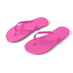 MAUPITI L / XL. Bequeme Flip-Flops mit PE-Sohle und PVC-Riemen, Rosa