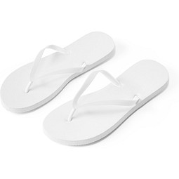 MAUPITI S / M. Bequeme Flip-Flops mit PE-Sohle und PVC-Riemen, Weiß