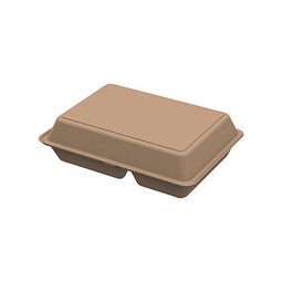 Menübox ToGo XL, 3-geteilt, beständiges braun
