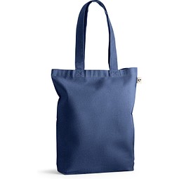 MERIDA. Tragetasche (220 g/ m²) aus Baumwolle (50%), recycelter Baumwolle (30%) und polyester (20% rPET), Blau