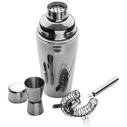 Metall-Cocktailset Messina 3-tlg., grau