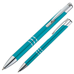 LANCE® Metall-Kugelschreiber Minsk metallic, türkis