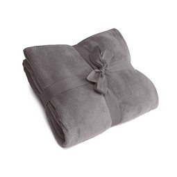 Microfleece-Kuscheldecke, grau