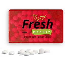 MintCard, 7 g, rot-transparent, inkl. Druck