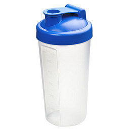 Shaker Protein, 0,6 l, standard-blau PP/transparent